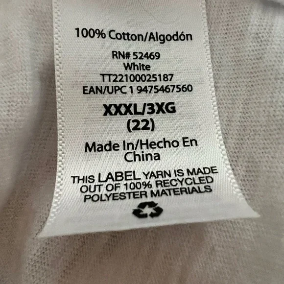 NWT Time & Tru XXXL (22) Casual Tiered Tank Top Lot- White Black 100% Cotton - Picture 5 of 6